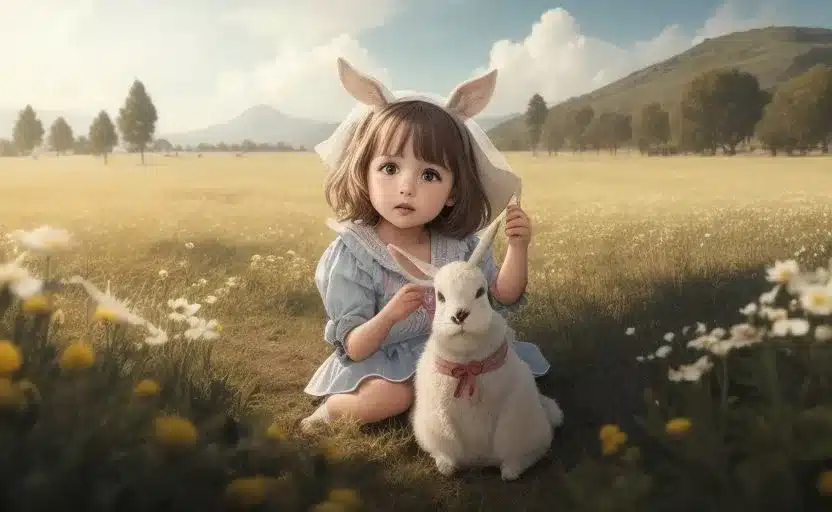 Alisson y su conejito